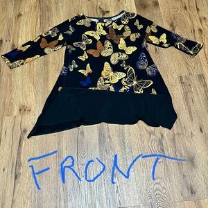 Eva Varro Butterfly Top (Large) w matching wide legged pants (x-large)